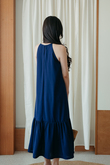 IDALIA HALTER NECK TIERED DRESS (BLUE)