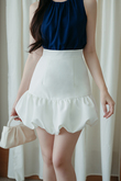SIA HIGH WAISTED BALLOON SKORT (WHITE)