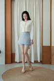 BEAU HIGH WAISTED SHORTS (LIGHT BLUE)