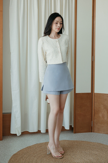 BEAU HIGH WAISTED SHORTS (LIGHT BLUE)