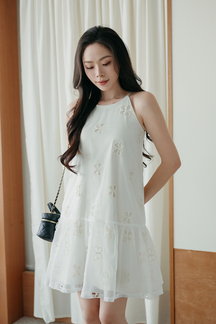 MIKO HALTER NECK MINI DRESS (BUTTERFLY)