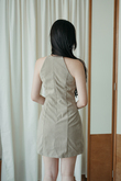 HAYZEE HALTER NECK DRESS (TRUFFLE)