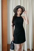 HAYZEE HALTER NECK DRESS (BLACK1)