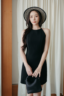 HAYZEE HALTER NECK DRESS (BLACK1)