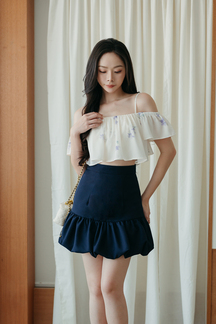 SIA HIGH WAISTED BALLOON SKORT (DARK BLUE)