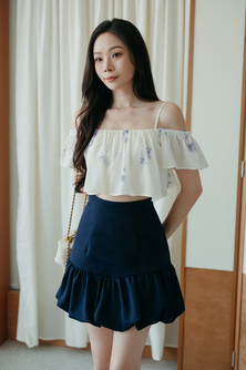 SIA HIGH WAISTED BALLOON SKORT (DARK BLUE)