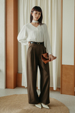 FELIS HIGH WAISTED PANTS (BROWN)