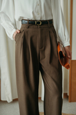 FELIS HIGH WAISTED PANTS (BROWN)