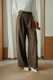 FELIS HIGH WAISTED PANTS (BROWN)