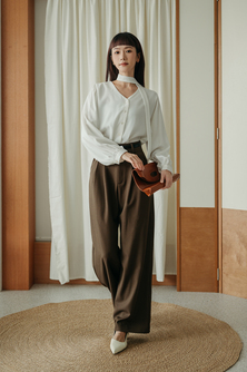 FELIS HIGH WAISTED PANTS (BROWN)