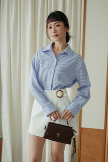 JUN CASUAL LONG SLEEVES SHIRT (BLUE STRIPE)