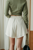NOHEMI HIGH WAISTED SHORTS (CREAM)