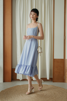 HANNE CAMI RUFFLES DRESS (PERIWINKLE)