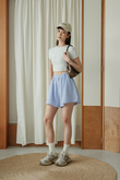NOHEMI HIGH WAISTED SHORTS (BLUE STRIPE)