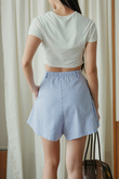 NOHEMI HIGH WAISTED SHORTS (BLUE STRIPE)