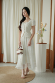 TRICHA SQUARE NECK TOP (CREAM)