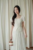 TRICHA SQUARE NECK TOP (CREAM)