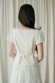 TRICHA SQUARE NECK TOP (CREAM)