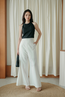 TIRZAH HALTER NECK CROP TOP (BLACK)