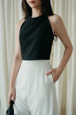TECLA HIGH WAISTED PALAZZO (WHITE)