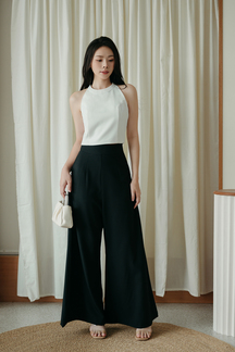 TIRZAH HALTER NECK CROP TOP (WHITE)