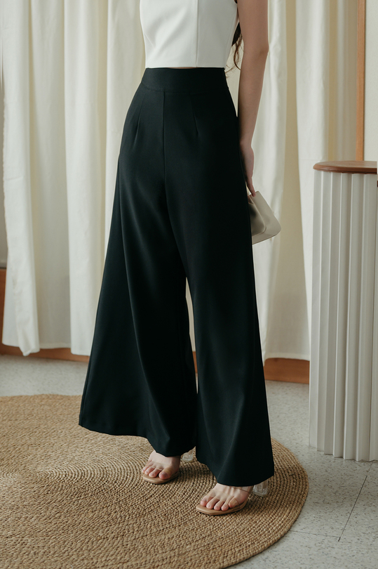 TECLA HIGH WAISTED PALAZZO (BLACK)