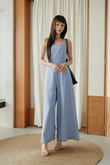 FRANCLIA WIDE LEG JUMPSUIT (BLUE STRIPE)