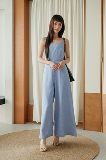 FRANCLIA WIDE LEG JUMPSUIT (BLUE STRIPE)