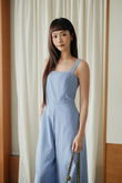 FRANCLIA WIDE LEG JUMPSUIT (BLUE STRIPE)