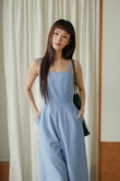 FRANCLIA WIDE LEG JUMPSUIT (BLUE STRIPE)
