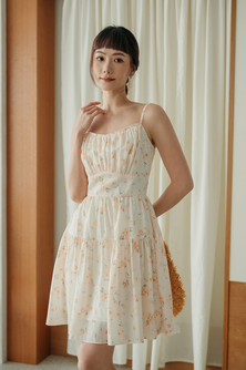 SAYLOR RUCHED BUST MINI DRESS (FLORAL)
