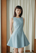 FIA ROUND NECK MINI DRESS (BLUE)