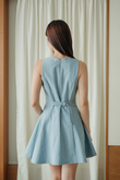 FIA ROUND NECK MINI DRESS (BLUE) FIA ROUND NECK MINI DRESS (BLUE)