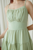 SAYLOR RUCHED BUST MINI DRESS (APPLE GREEN)