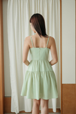 SAYLOR RUCHED BUST MINI DRESS (APPLE GREEN)