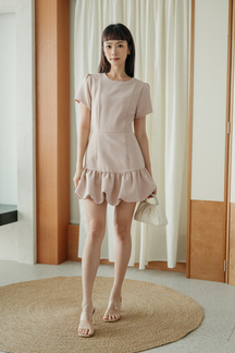 TANYA ROUND NECK PLAYSUIT (PINK)