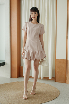 TANYA ROUND NECK PLAYSUIT (PINK)