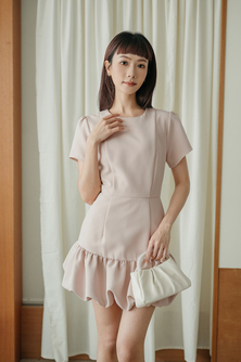 TANYA ROUND NECK PLAYSUIT (PINK)
