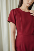 TANYA ROUND NECK PLAYSUIT (RED) TANYA ROUND NECK PLAYSUIT (RED)