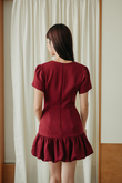 TANYA ROUND NECK PLAYSUIT (RED) TANYA ROUND NECK PLAYSUIT (RED)