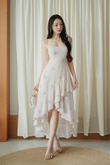 TIFFY CASCADING RUFFLES DRESS (FLORAL)