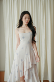 TIFFY CASCADING RUFFLES DRESS (FLORAL)