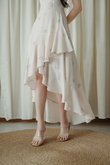 TIFFY CASCADING RUFFLES DRESS (FLORAL)