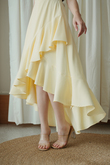 TIFFY CASCADING RUFFLES DRESS (YELLOW)