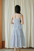 ELIANNA SWEETHEART TIERED DRESS (BLUE STRIPE)