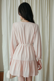 CHAVA LONG SLEEVES MINI DRESS (PINK)