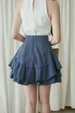 RHEANA HIGH WAISTED SKORTS (DARK BLUE)