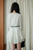 RHEANA HIGH WAISTED SKORTS (WHITE)