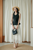 POSEY V NECK PEPLUM TOP (BLACK) POSEY V NECK PEPLUM TOP (BLACK)