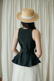 POSEY V NECK PEPLUM TOP (BLACK) POSEY V NECK PEPLUM TOP (BLACK)